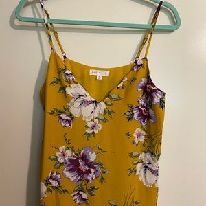 Floral yellow SOCIALITE spaghetti strap blouse